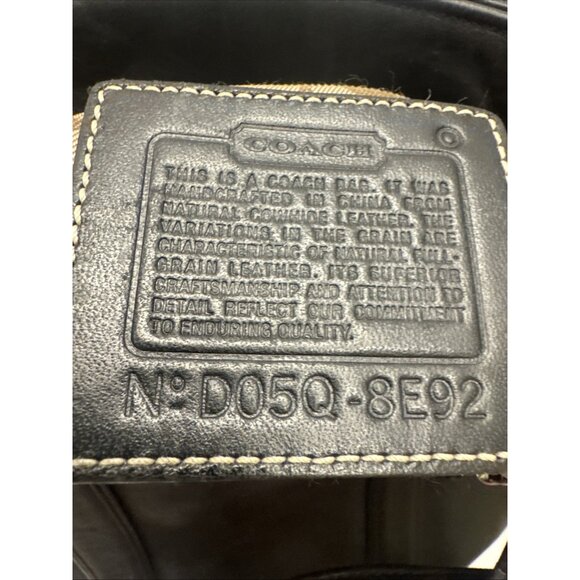Vintage Coach Black Hampton Leather Tote Bag D05Q-8E92 12x10x4” VGUC* - Picture 9 of 9